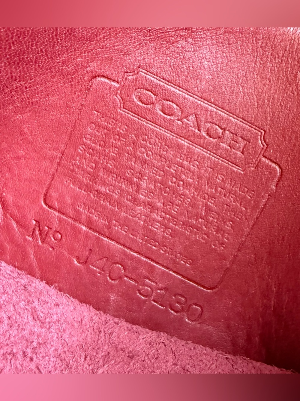 Vintage Coach Station Bag BORDEAUX (red/burgundy) with brass 5130 - Picture 15 of 17